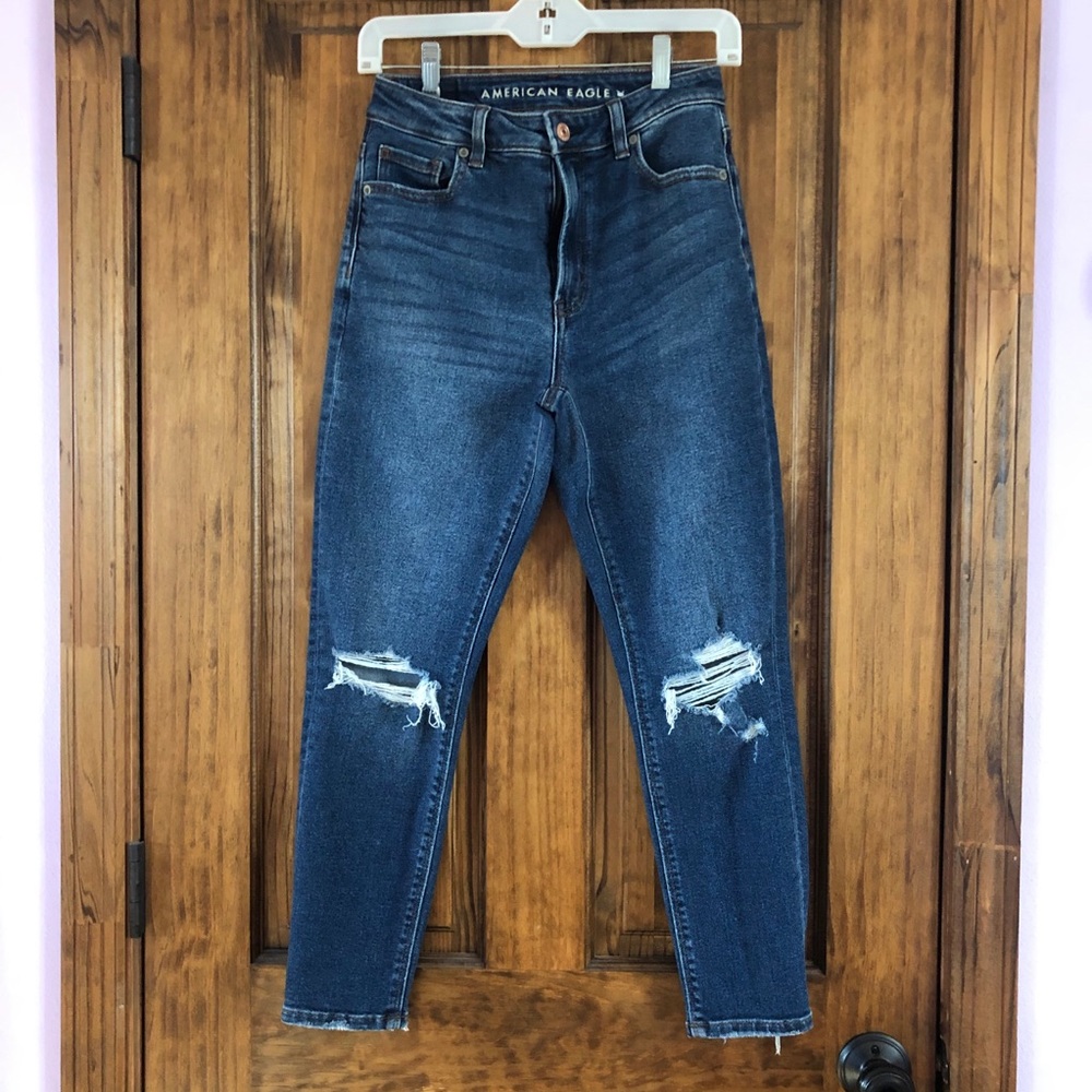 AE Stretch Mom Jean in Easy Breezy Blue 0-Short